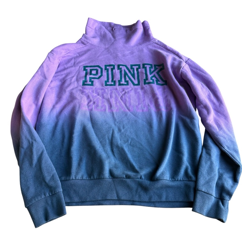 PINK Victoria's Secret Women's Purple and‎ Blue Size S Crewneck Fall Sweater